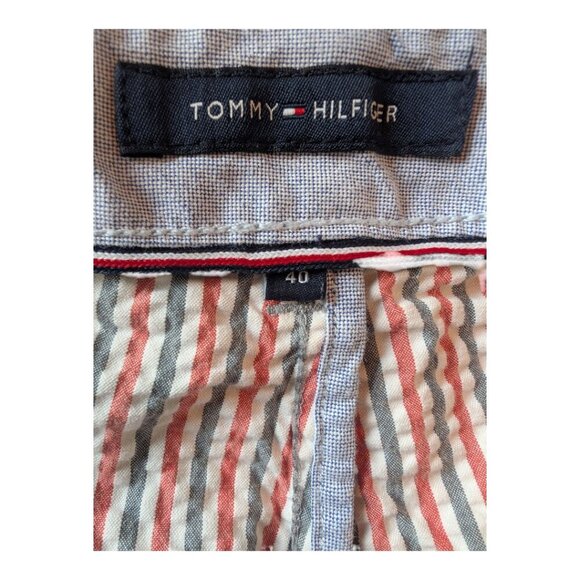 Tommy Hilfiger Stars & Stripes 9" Shorts Cotton Seersucker, Size 40 Mens - Picture 6 of 11
